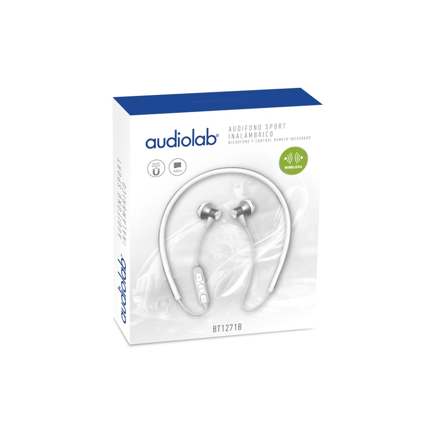 Audifonos Sport Bluetooth Audiolab Blanco 2