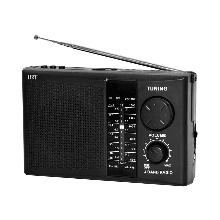 Radio Portatil IRT Fm/am/tv/sw 4 bandas negra 1