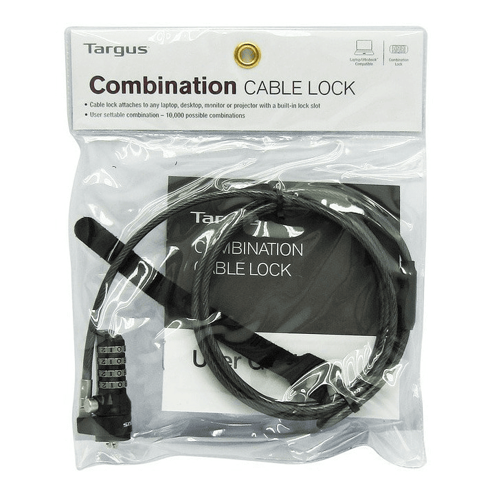 Cable Piola Seguridad Targus Defcon® T-Lock Combo 6