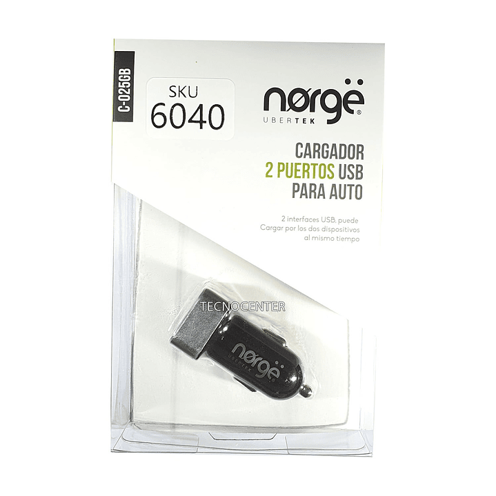 Cargador Auto Doble Usb Norge 4.8Ah 2