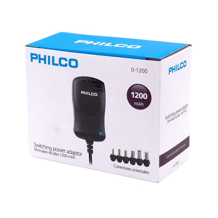 Eliminador Pilas Philco 1200Mha 6 Conectores 2