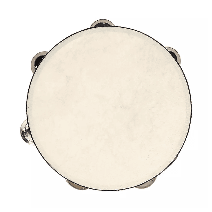 Pandero Madera Con Parche 8 Sonajas Metal 2