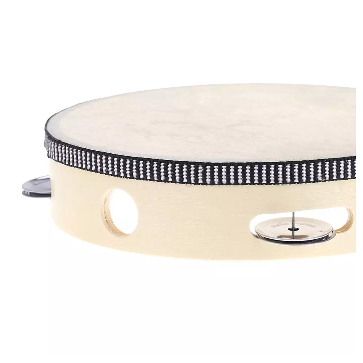 Pandero Madera Con Parche 8 Sonajas Metal 6