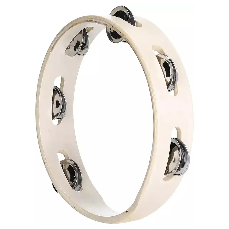 Pandero Madera 8 Pulgadas Sonajas Metal 2