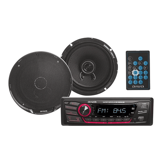 Kit Radio Bluetooth 1 Din + Parlante Auto Aiwa CAW-2016BT