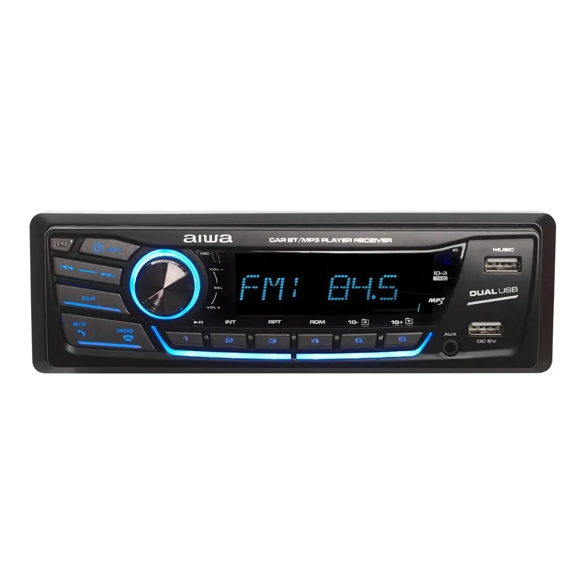 Kit Radio Bluetooth 1 Din + Parlante Auto Aiwa CAW-2016BT 2