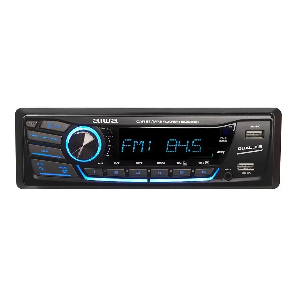 Kit Radio Bluetooth 1 Din + Parlante Auto Aiwa CAW-2016BT 2