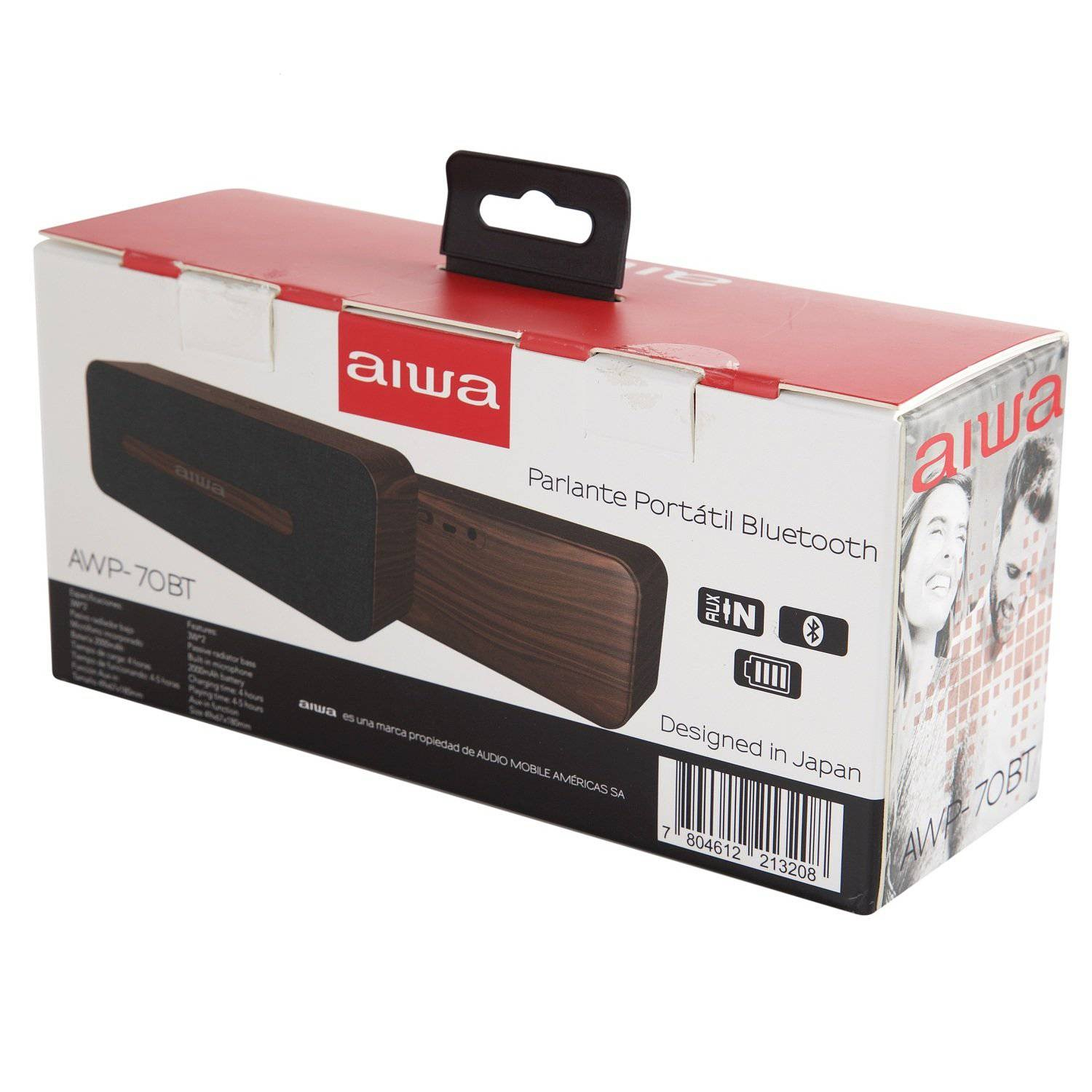 Parlante Aiwa Portátil BT AWP-70BT Cafe 5