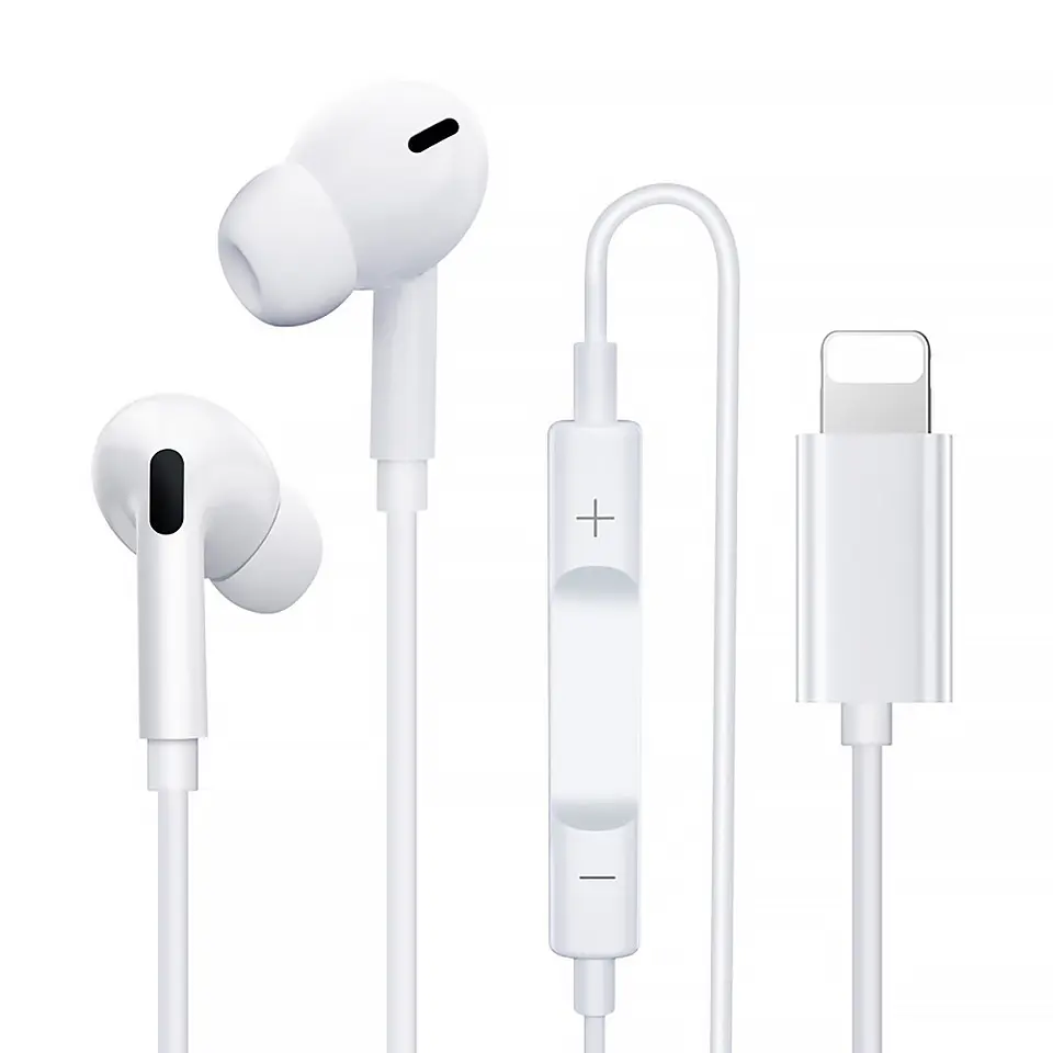 Audifonos con Mic Blanco Lightning Tecnolab 1