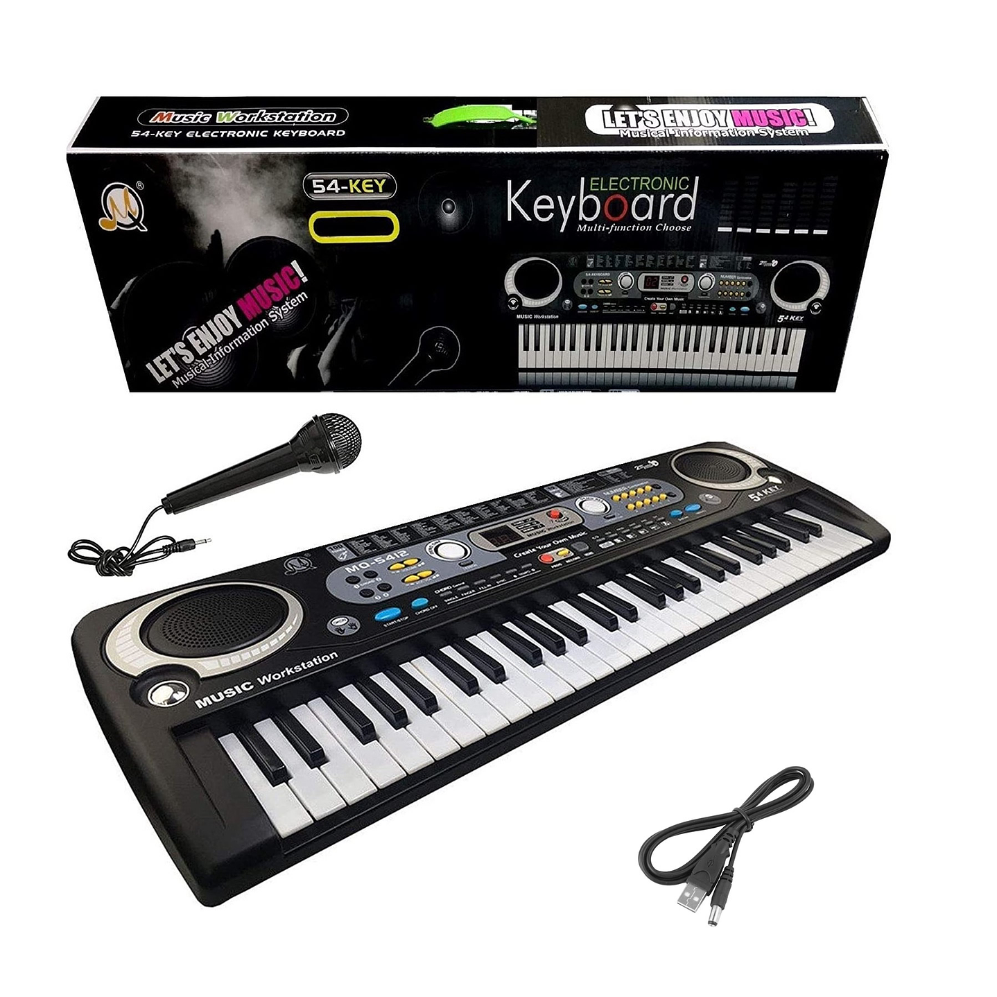 Piano Teclado Electronico Infantil MQ5412 54 Teclas Con Mic 3
