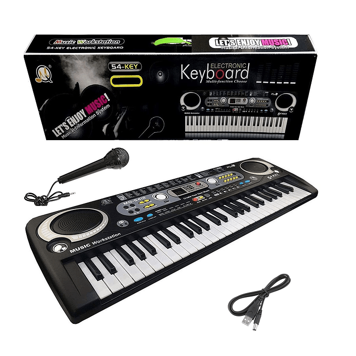 Piano Teclado Electronico Infantil MQ5412 54 Teclas Con Mic 3