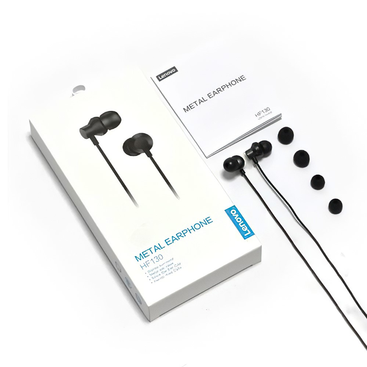Audifonos In-Ear Lenovo HF130 Negro Metalicos 3