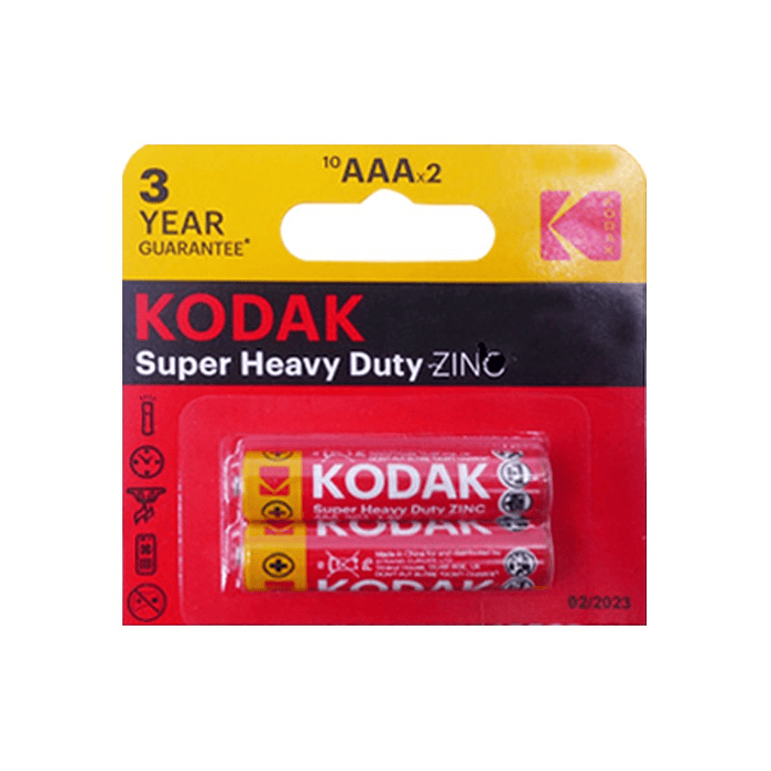 Piles AAA Kodak Super Heavy Duty Zinc-Carbone - 1,5V, 450 MAh - Lot De 4 à 240 Pièces - Pour Faible Consommation