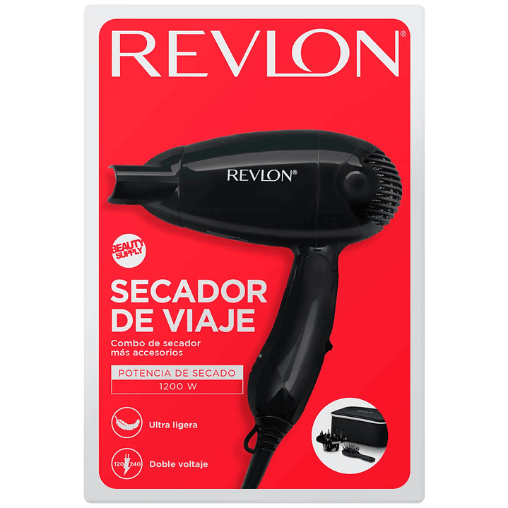 Kit Secador Pelo Viaje Revlon y Accesorios 5305 5