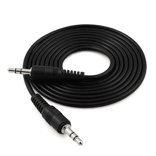 Cable Auxiliar 1.8mt Music Gear Jack 3.5 Plug Negro
