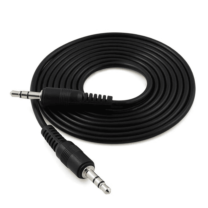 Cable Auxiliar 1.8mt Music Gear Jack 3.5 Plug Negro 1