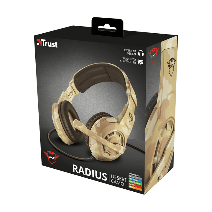Audifonos Gamer Trust Gtx 310D Desert Radius 7.1 2