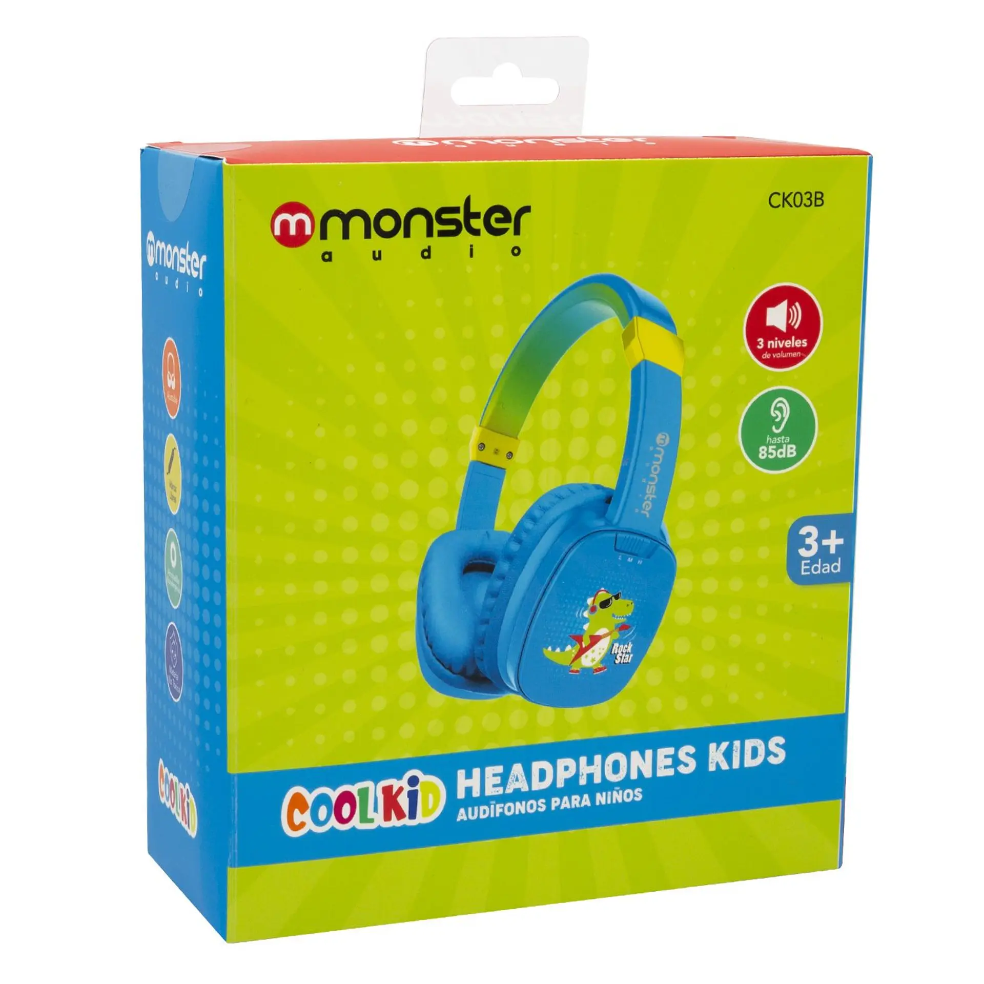 Audifonos Monster Coolkid Dino Rock Star Cableado 2