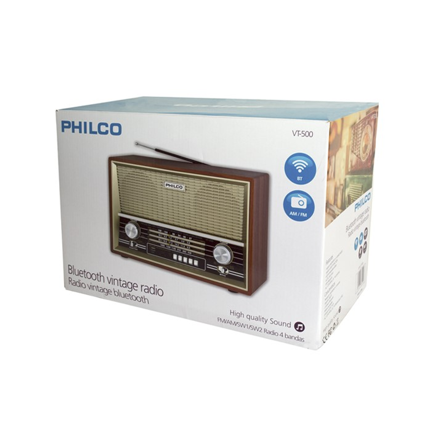 Radio Retro Vintage Philco Madera VT500 4