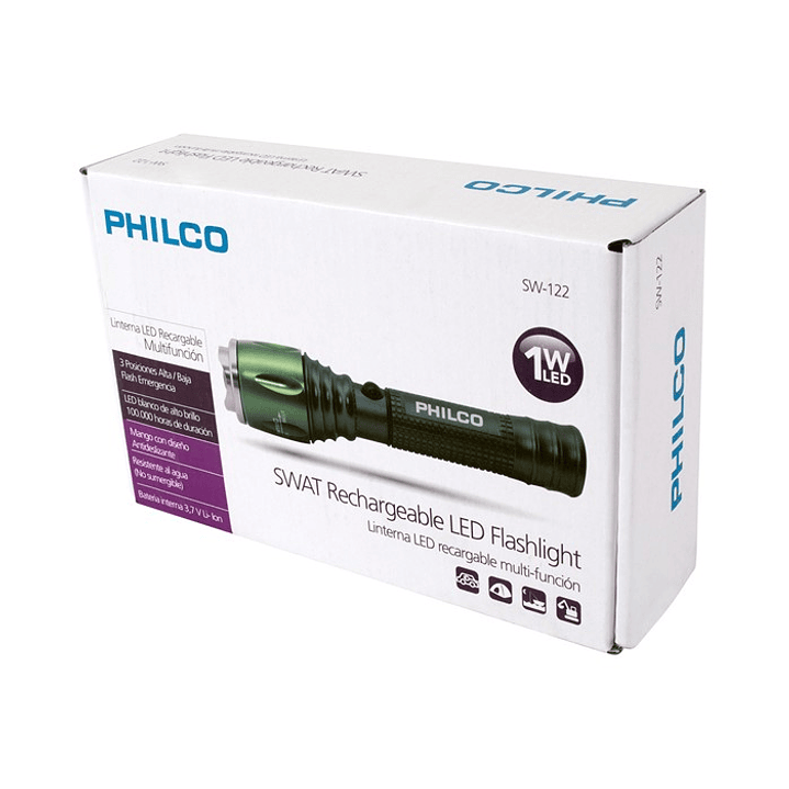Linterna Led Cree Philco Tactica SW122 4