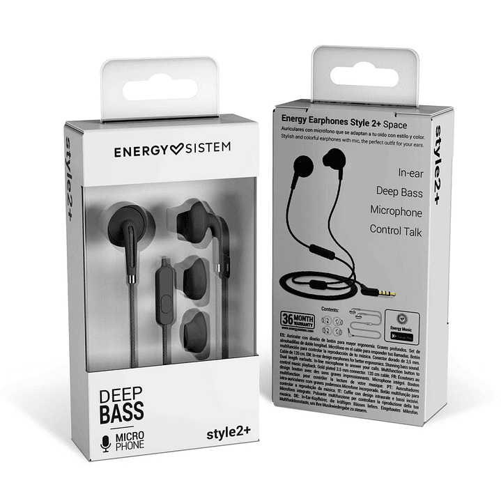 Audífonos In-Ear Energy Sistem Style+ 2 Negro 2