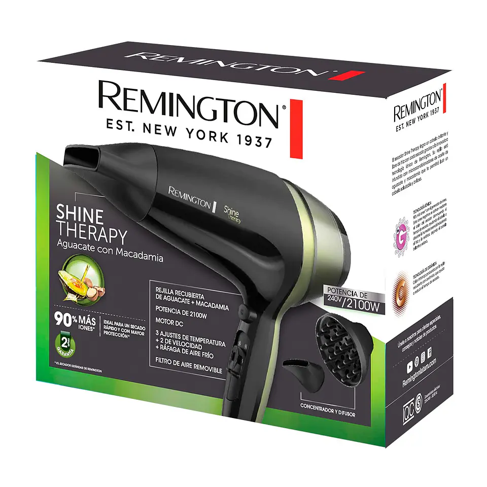 Secador Pelo Remington Shine Therapy D13A 2