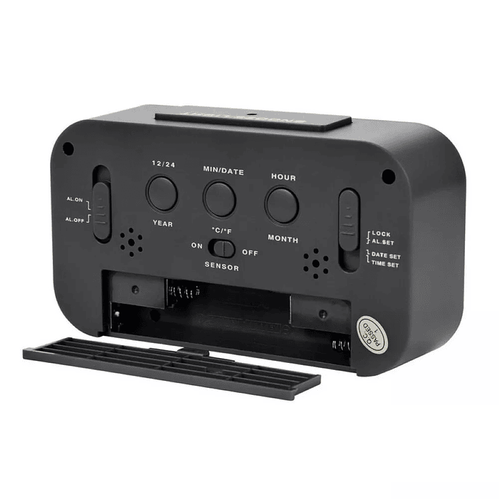 Reloj Tecnolab Pantalla Lcd TL305BK Negro Alarma 2