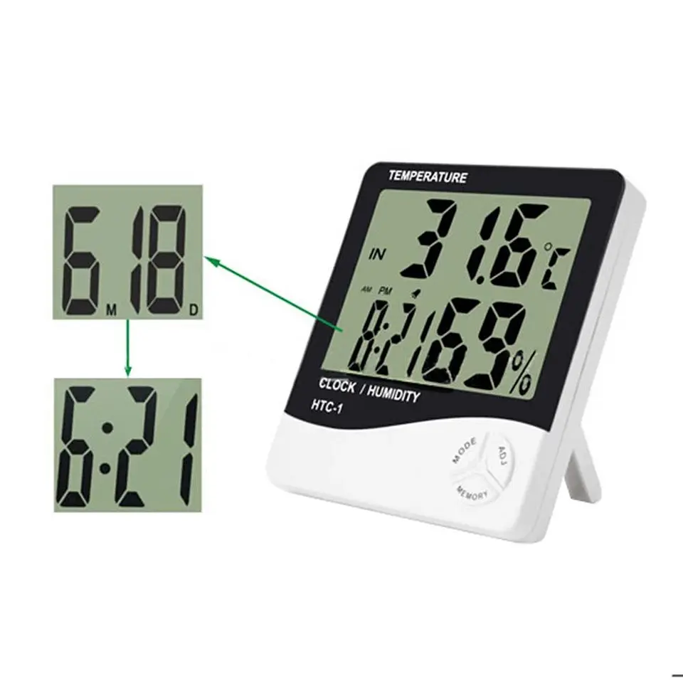 Reloj digital Dblue Termohigrometro Humedad 4