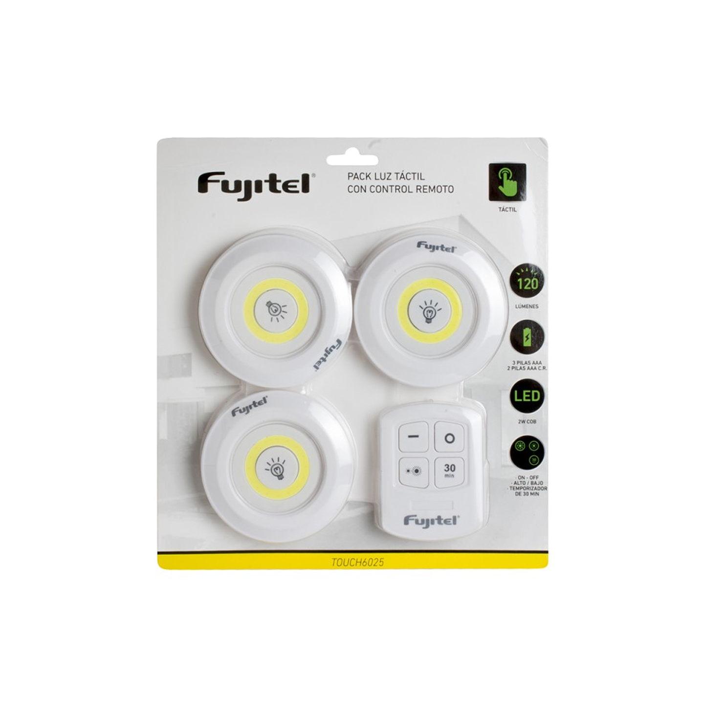 Set 3 Luz Led Portátil Control Remoto Timer Dimer 1