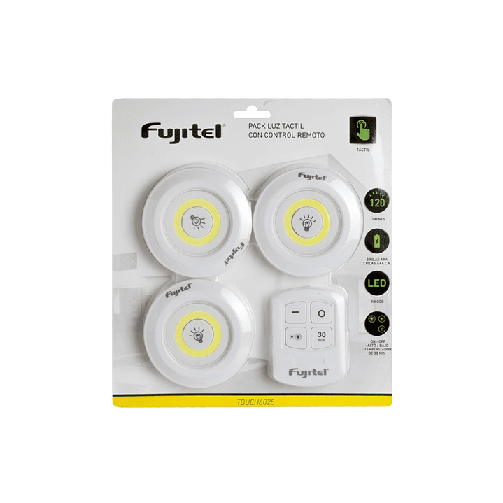 Set 3 Luz Led Portátil Control Remoto Timer Dimer 1