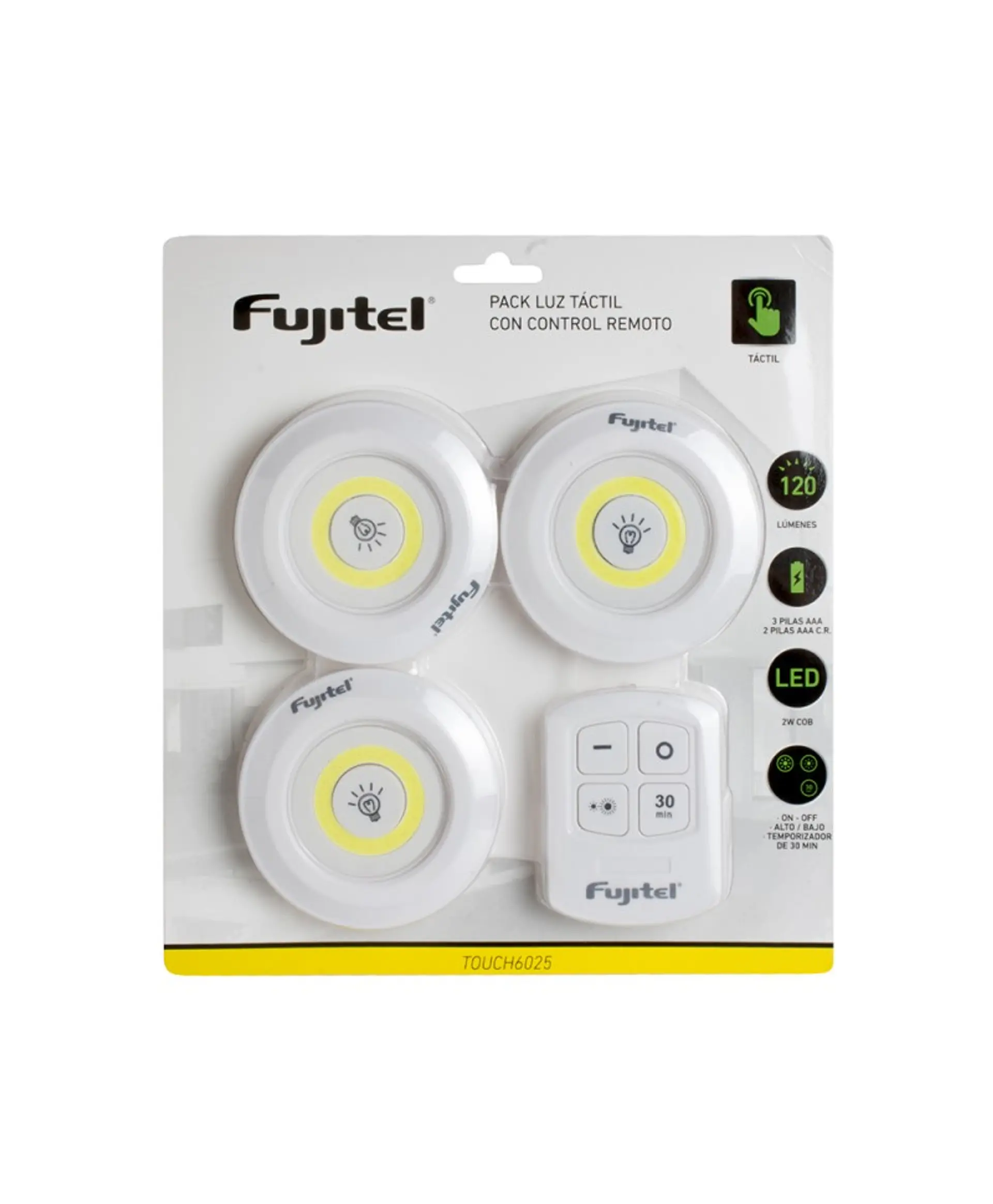 Set 3 Luz Led Portátil Control Remoto Timer Dimer 1