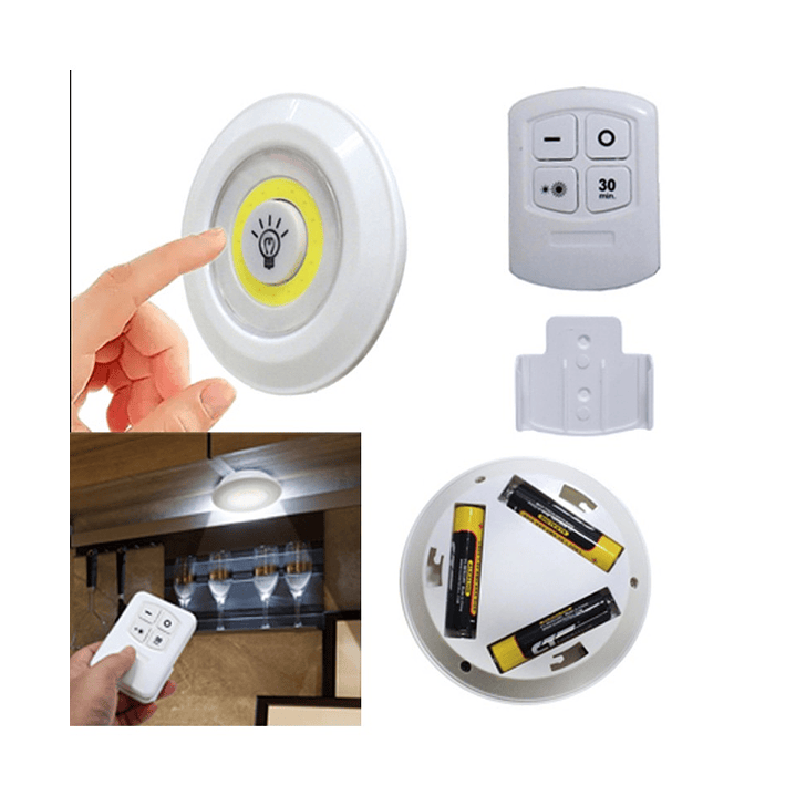 Set 3 Luz Led Portátil Control Remoto Timer Dimer 2