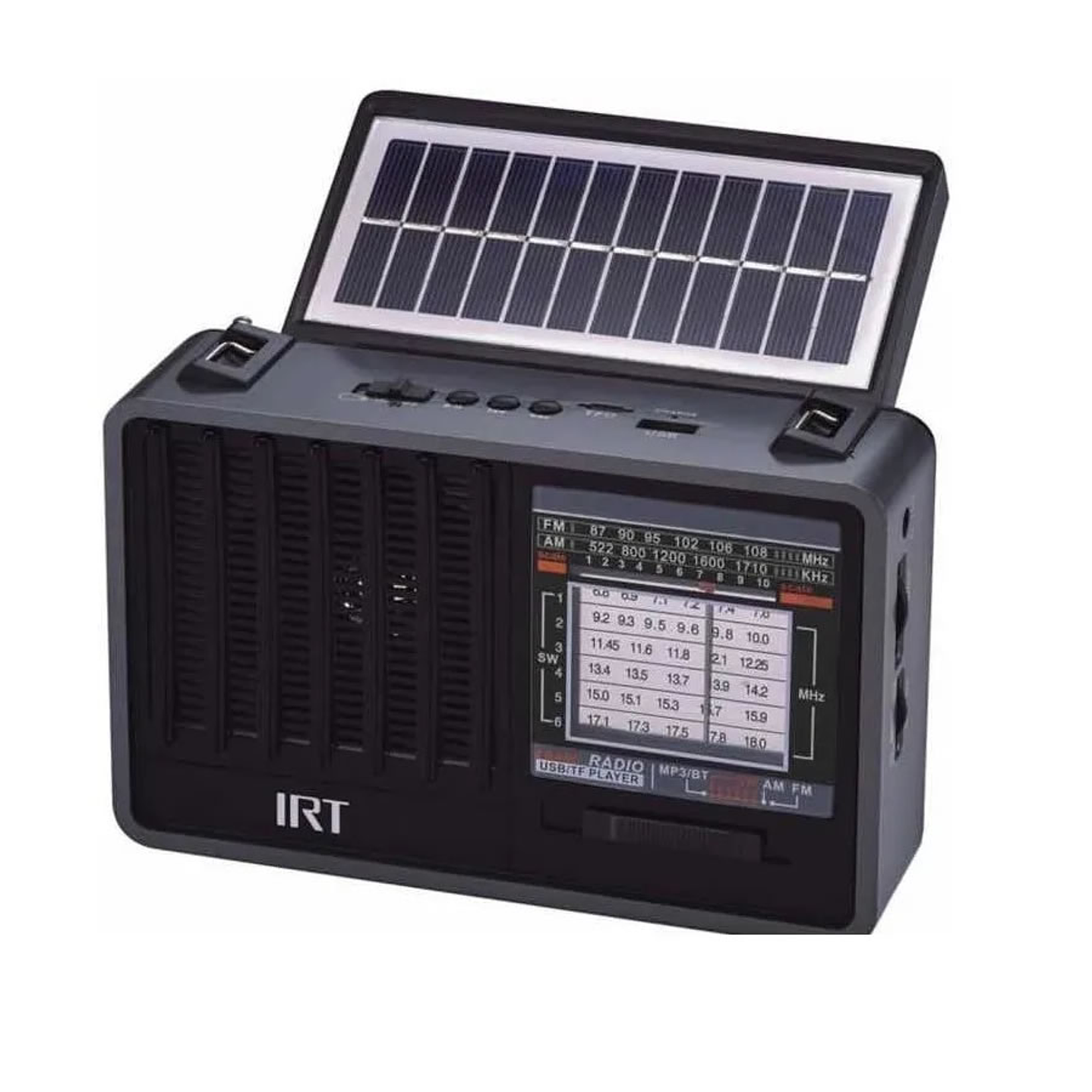 Radio Solar Recargable IRT Con Lampara 8 bandas 1
