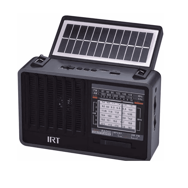 Radio Solar Recargable IRT Con Lampara 8 bandas 1