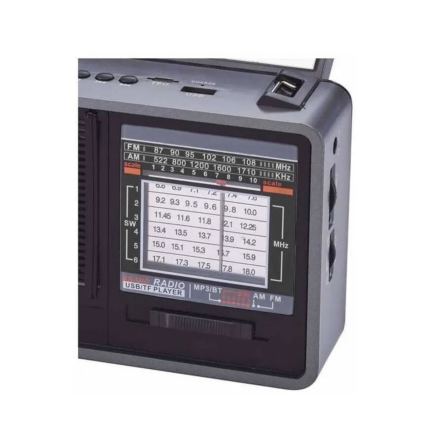 Radio Solar Recargable IRT Con Lampara 8 bandas 3