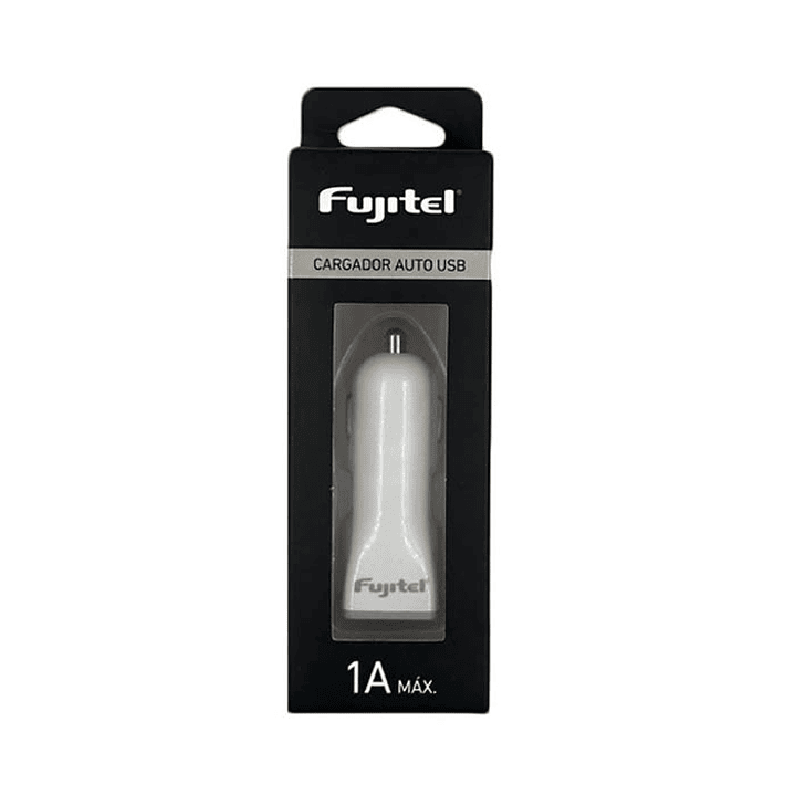 Cargador Auto USB Encendedor Fujitel 1A USB Blanco 3