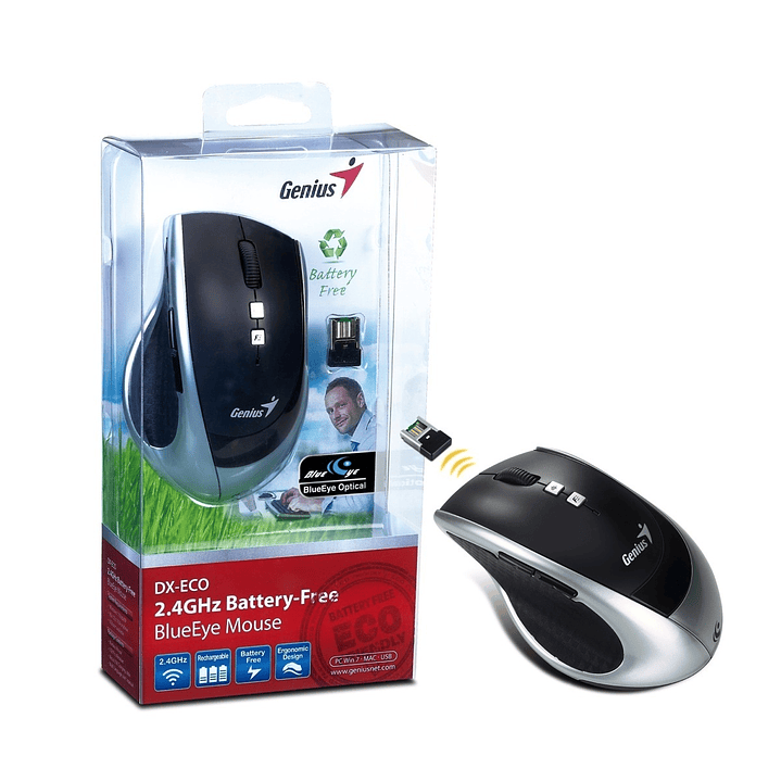 Mouse inalambrico Genius DX-Eco Sin Batería Blue Eye 4
