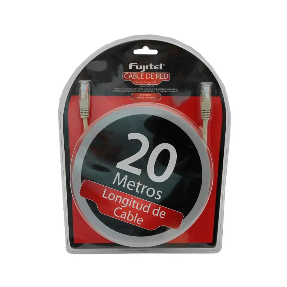 Cable de Red 20 Metros Upt Cat 5e Fujitel 2