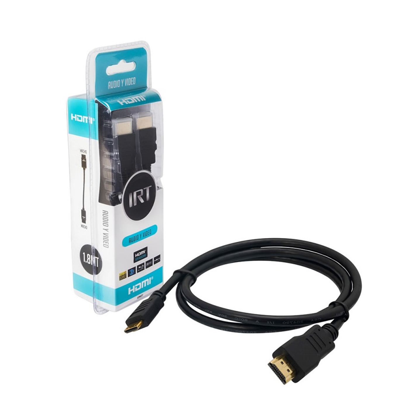 Cable HDMI IRT 1.8mts Full HD 1.4 1