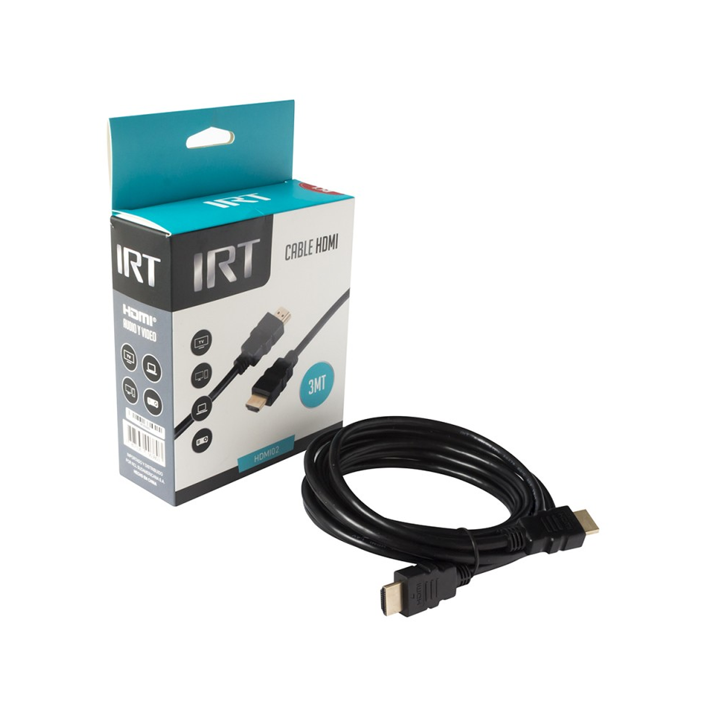 Cable HDMI IRT 3mts Full HD 1.4 1
