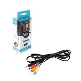 Cable Audio y Video Plug 3.5 a 3 RCA 1.8 Metros IRT