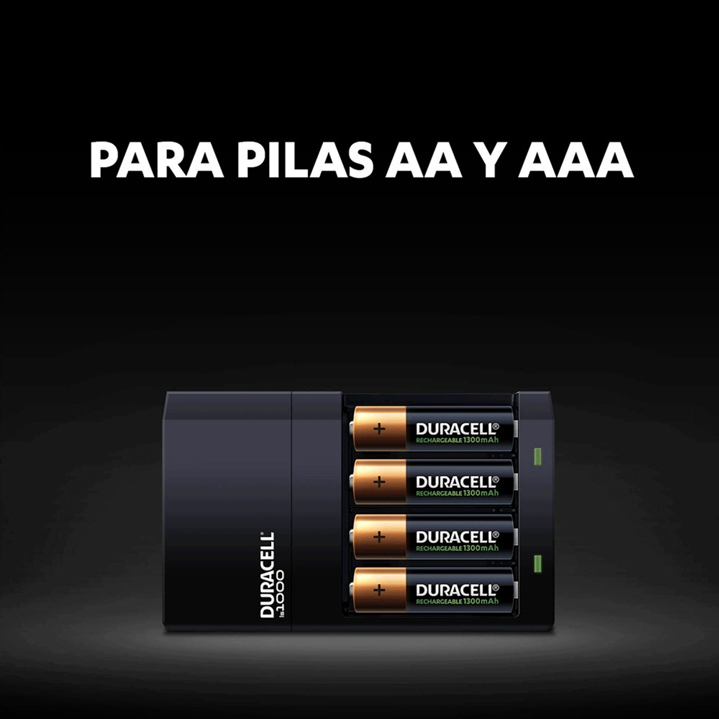 Kit Cargador Duracell + 4 Pilas Recargables 2500mha 2