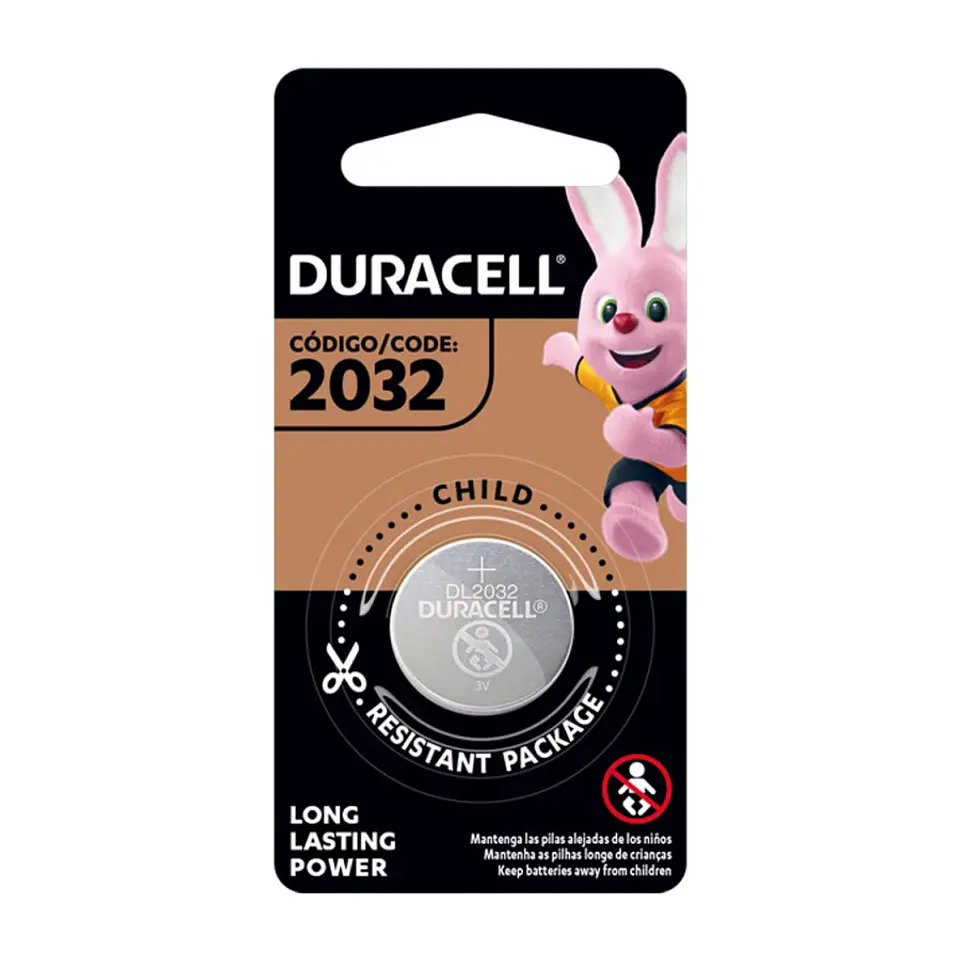 Pila Bateria Litio CR 2032 Duracell Unitaria 1