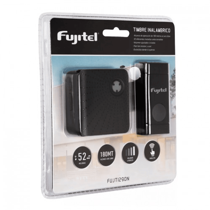 Timbre Inalambrico Fujitel 70m 48 Melodias Negro 2