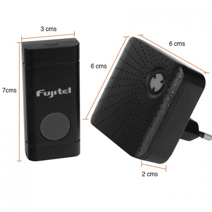 Timbre Inalambrico Fujitel 70m 48 Melodias Negro 3