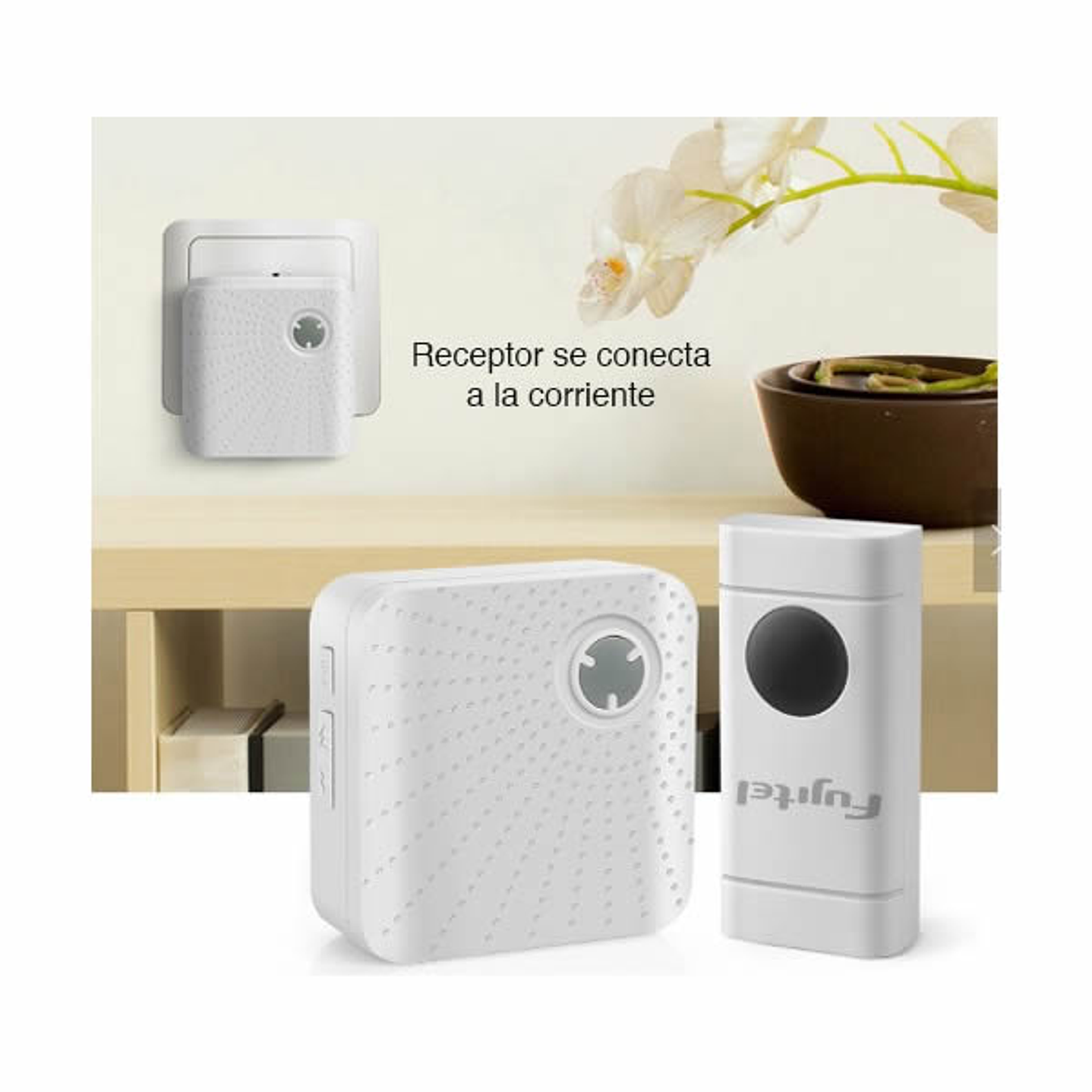 Timbre Inalambrico Fujitel 70m 48 Melodias Blanco 5