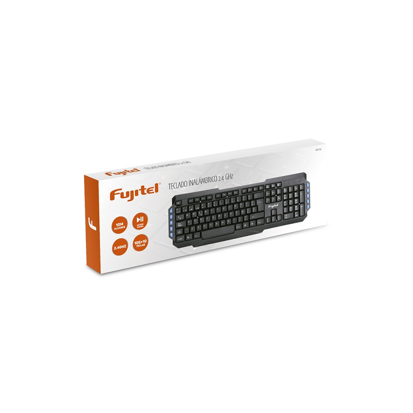 Teclado Inalambrico Fujitel 105+10 Teclas 2