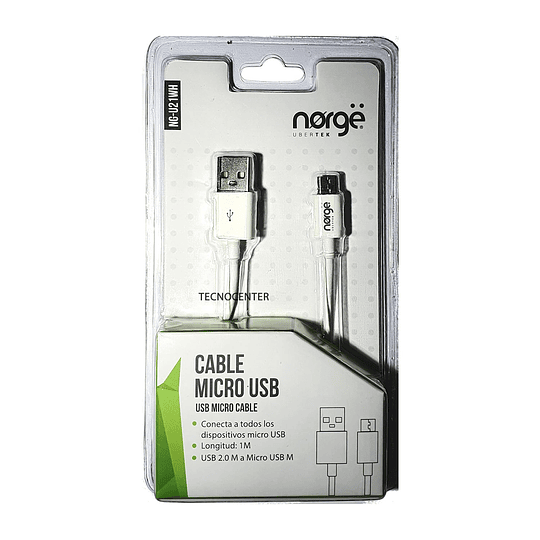Cable Carga Micro USB Norge 1 metro