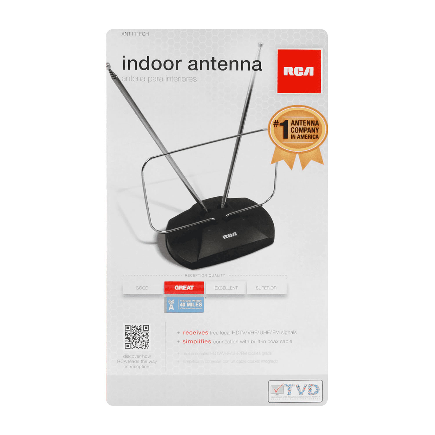 Antena Interior HD TVD RCA ANT111 3