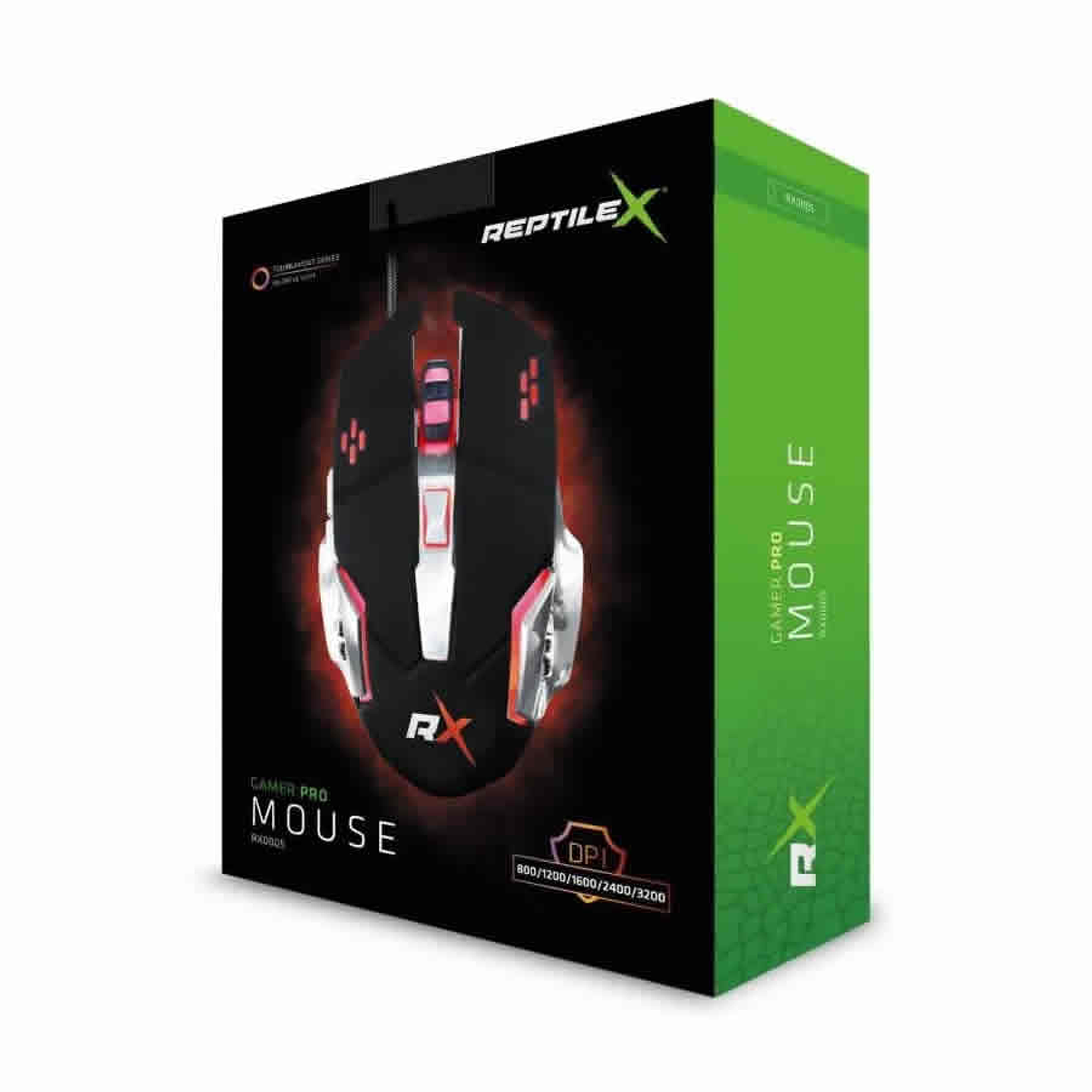 Mouse Gamer ReptileX 5 3600 dpi Retroiluminado 2